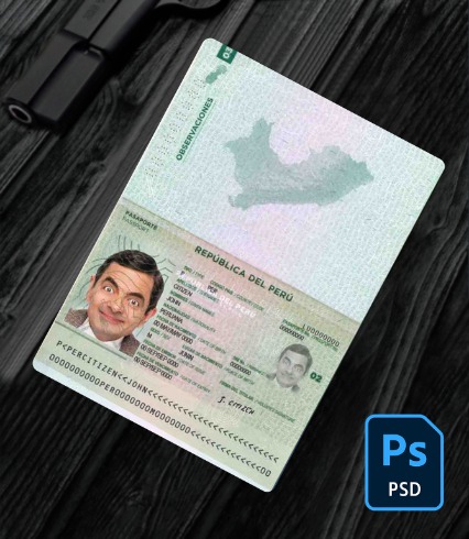 Peru passport PSD